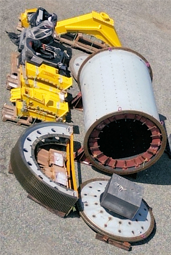Unused Outotec 2.7m X 4.1m (8.6' X 13.5') Ball Mill, 450 Hp (336 Kw) Motor)